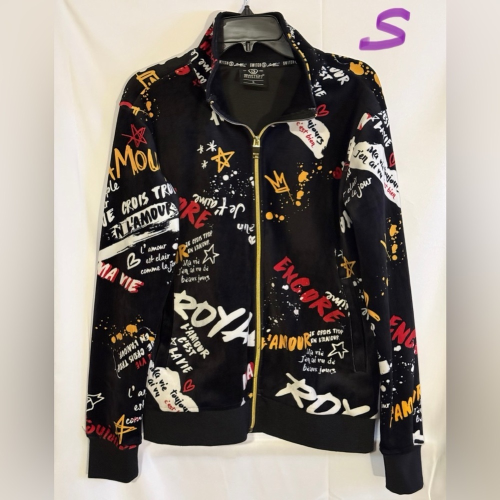 Women's Black Graphic Jacket